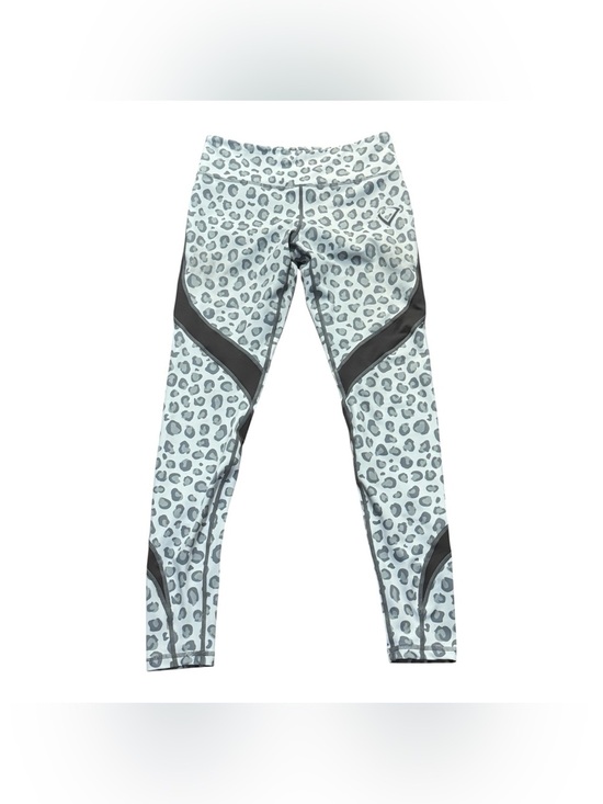 Violate The Dress Code Pants - Violate The Dress Code Gray Leopard High-Waisted Mesh Panel Leggings Medium
